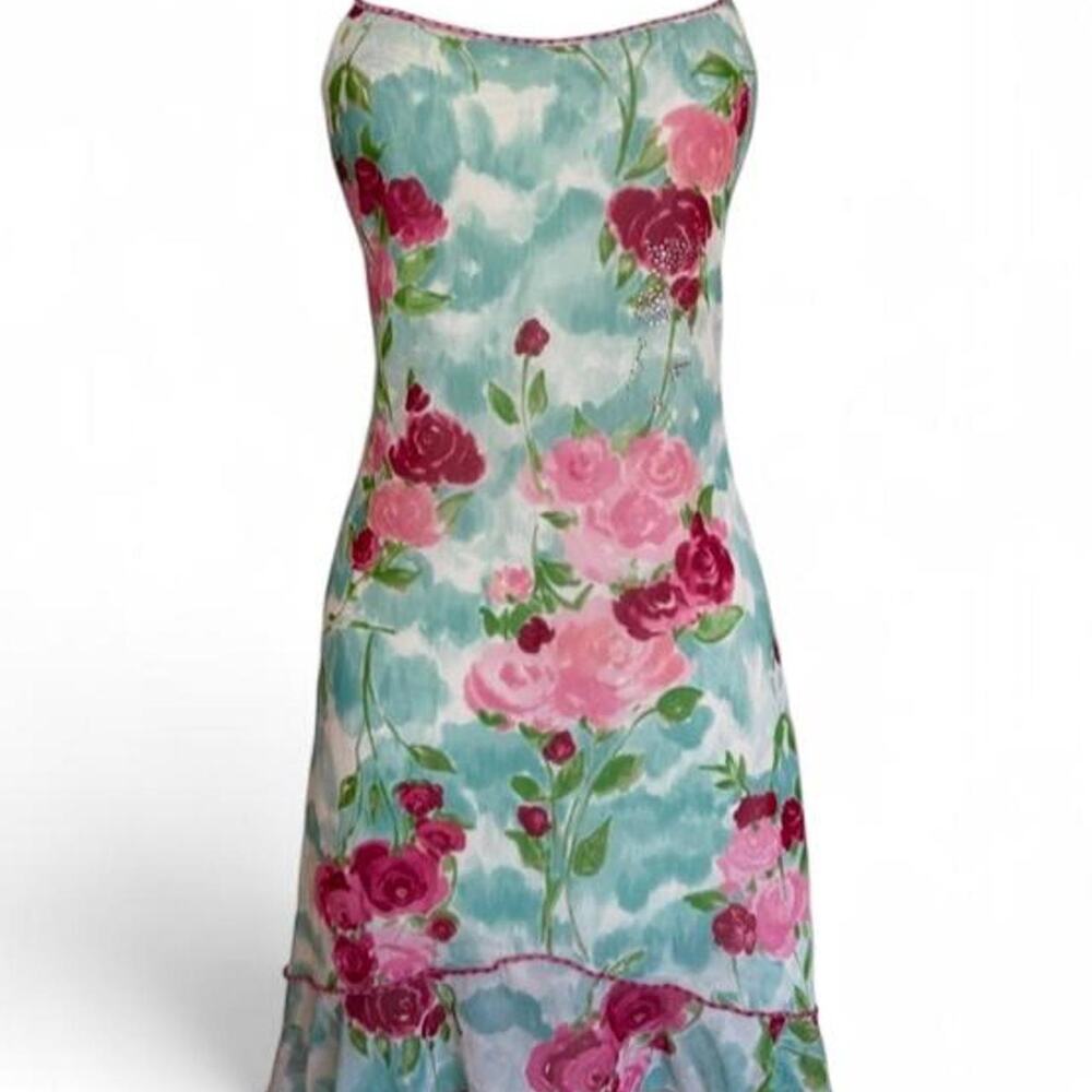Blumarine pink blue floral